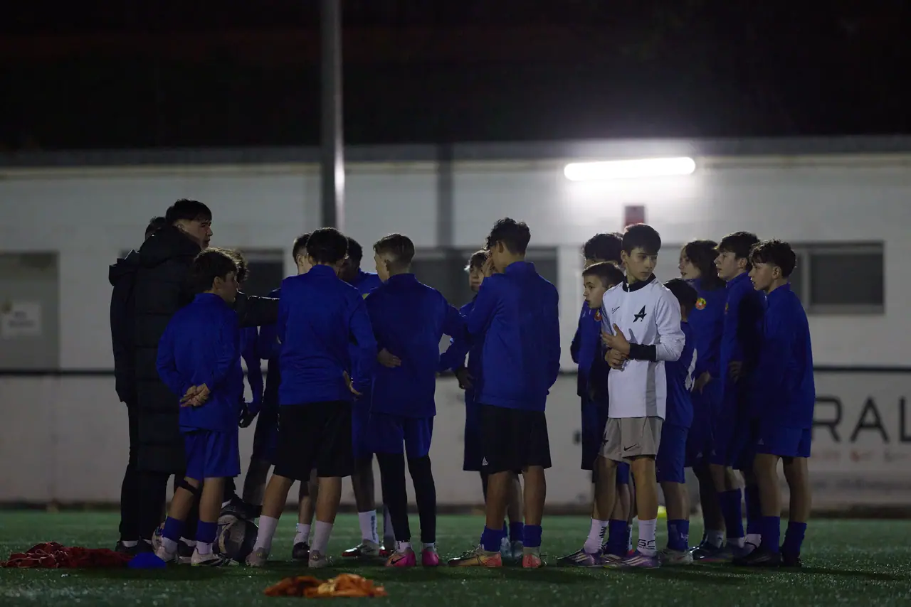 Group at evening training